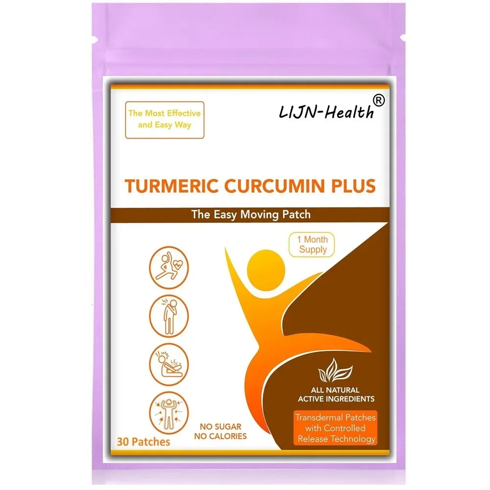 Turmeric Curcumin Transdermal Patches 30 Patches One Month Supply– USA Made