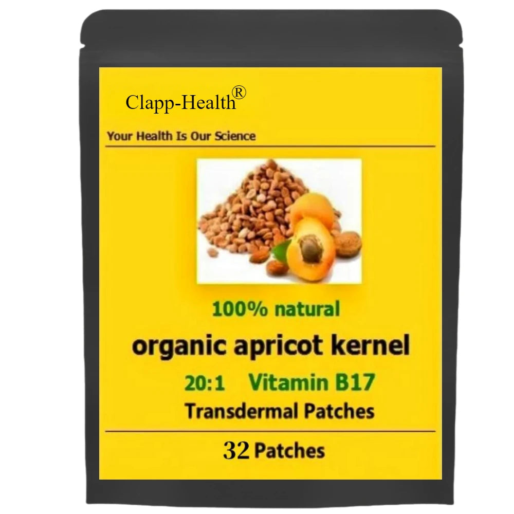 Organic Bitter Apricot Apricot Vitamin B17 Transdermal Patches, Made In Usa