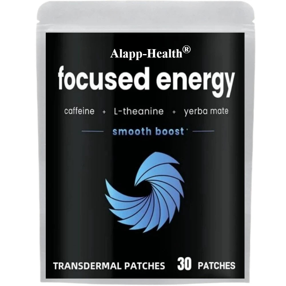 Focused Energy Transdermal Patches with L-Theanine Focus & Performance Brain Booster – 30 Patches One Month Supply