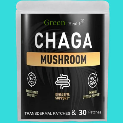 Chaga Mushroom Transdermal Patches for Digestion, Energy, & Immune Support-30 Patches One Month Supply