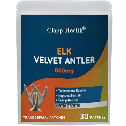 Deer Antler Velvet Transdermal Patches -30 Patches One Month Supply