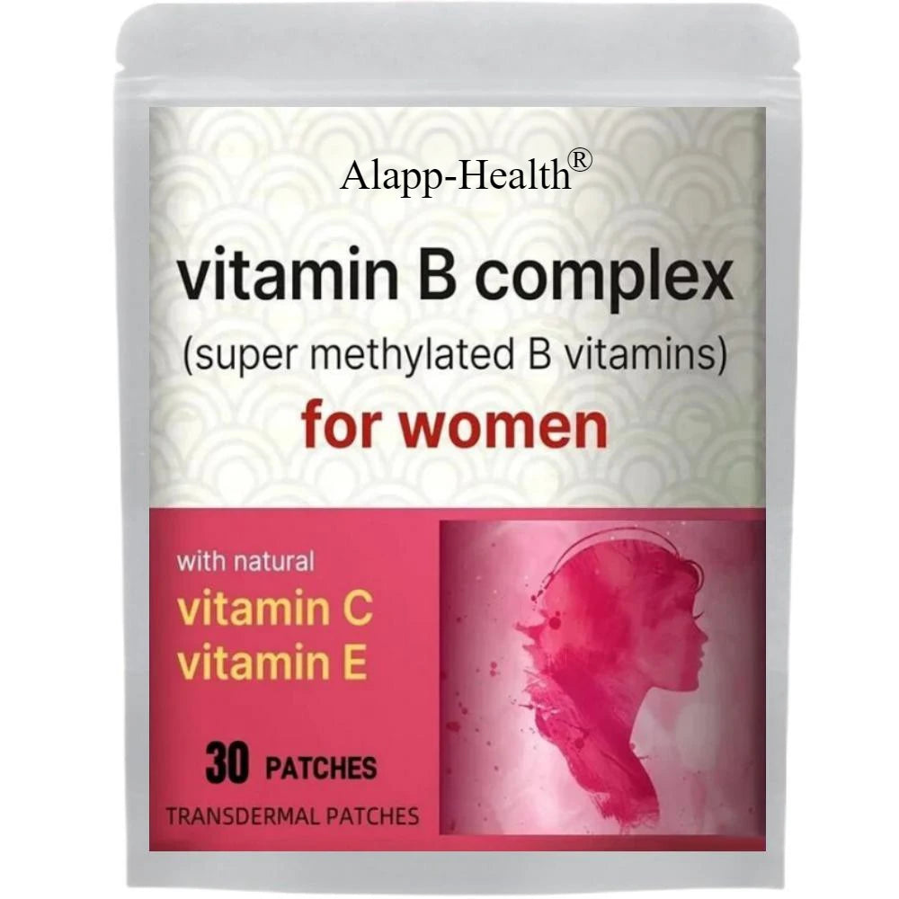 30 Patches Vitamin B Complex Transdermal Patches for Women Immune, Energy