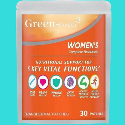 30 Patches Womens Multivitamin Transdermal Patches With Vitamin A, B , C, D, And E, Calcium And Magnesium, Immune Support