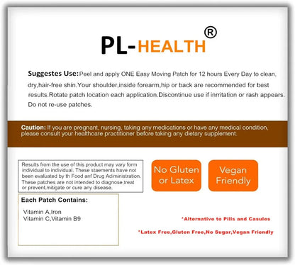 Iron Plus Transdermal Patches -  30 Patches One Month Supply