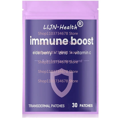 30 Patches Immune Support Transdermal Patches Powerful Blend of Elderberry, Vitamin C, Zinc, Immune Booste