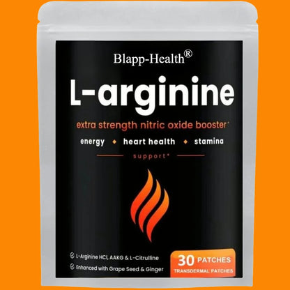 30 Patches L Arginine Transdermal Patches Enhanced With Grape Seed & Ginger Energy, Blood Flow, Heart & Stamina