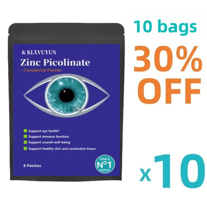 Zinc Picolinate - Well-absorbed Zinc Supplement For Growth And Immune Function - Transdermal Patches Made In Usa