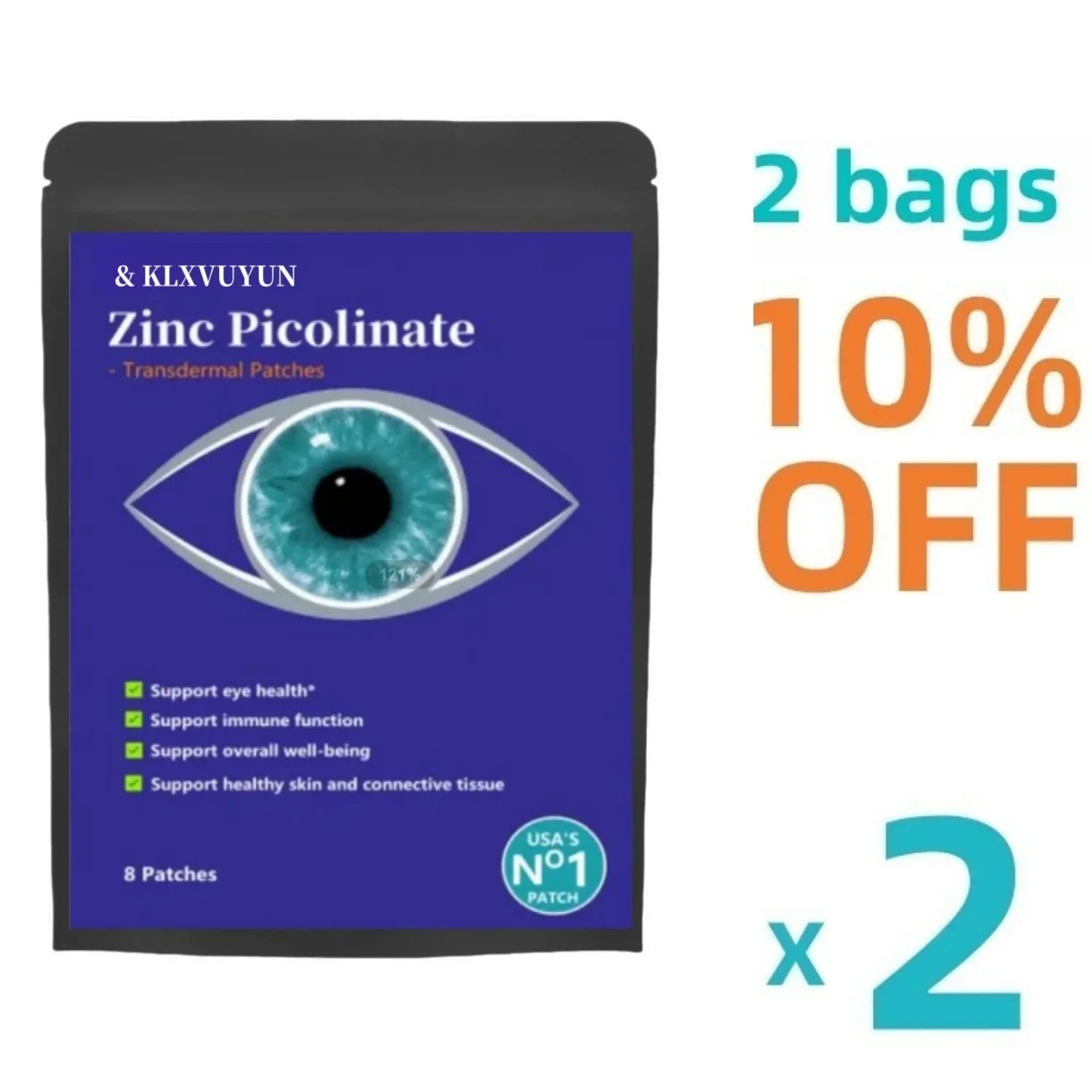 Zinc Picolinate - Well-absorbed Zinc Supplement For Growth And Immune Function - Transdermal Patches Made In Usa