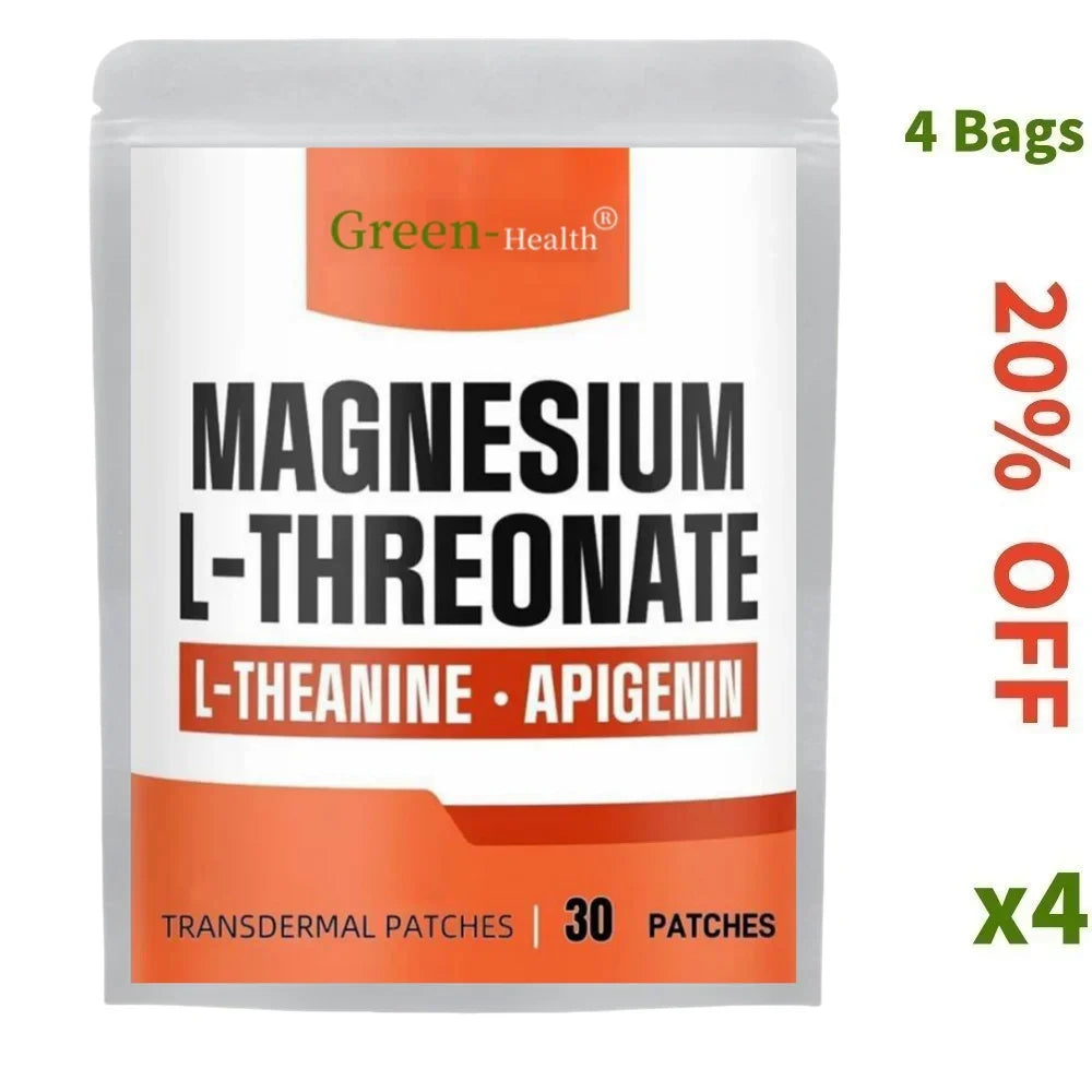 Magnesium L-threonate Transdermal Patches - 30 Patches One Month Supply