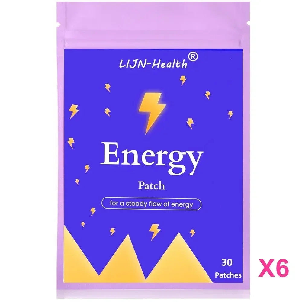 30 Patches Energy Transdermal Patches Supports Energy with B5 and B3 All Natural Vitamins & Mineral Patch