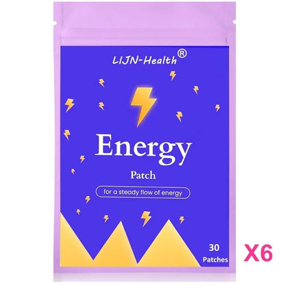 30 Patches Energy Transdermal Patches Supports Energy with B5 and B3 All Natural Vitamins & Mineral Patch