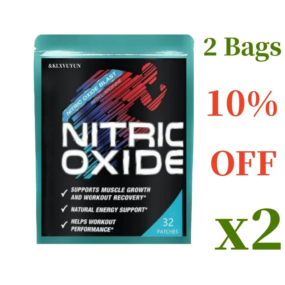 Extra Strength Nitric Oxide Transdermal Patches - Performance Formula for Stamina & Endurance - for Strength & Energy