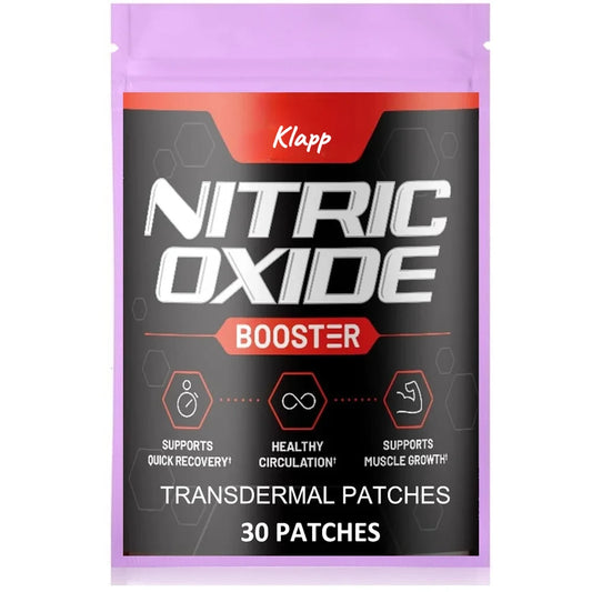 Nitric Oxide Booster Transdermal Patches, Performance Formula for Stamina & Endurance, 30 Patches One Month Supply