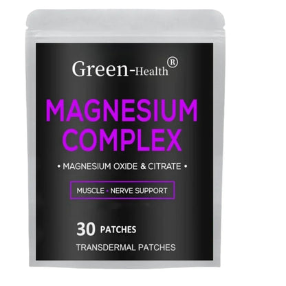 Magnesium Citrate Complex Transdermal Patches Support Bone Strength,Muscles,Energy - 30 Patches One Month Supply