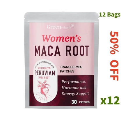 30 Patches Womens Maca Root Transdermal Patches Support Energy, Hormone Balance, & Menopause