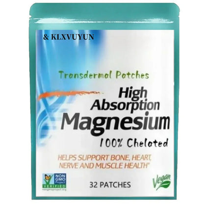 High Absorption Magnesium Transdermal Patches, 32 Patches For 1 Month Supply