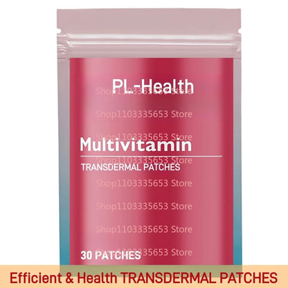 Vitamins Multivitamin Transdermal Patches for Men & Women Essential Minerals & Vitamins A, B, D & E Immune Support  30 Patches