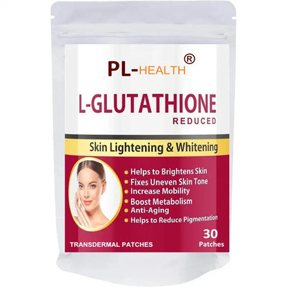 30 Patches L-Glutathione Transdermal Patches  Skin Whitening and Lightening with Vitamin C & E, Biotin