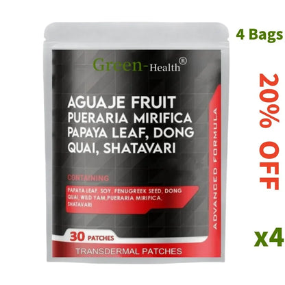 Aguaje Transdermal Patches with Pueraria Mirifica - 30 Patches One Month Supply