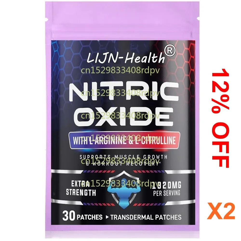 30 Patches Extra Strength Nitric Oxide Transdermal Patches Premium Muscle Supporting Strength  Energy