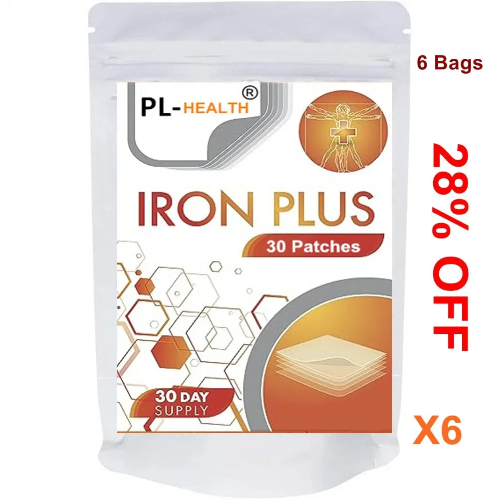 Iron Plus Transdermal Patches -  30 Patches One Month Supply