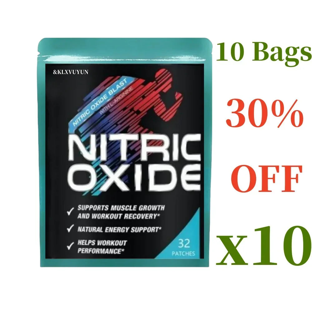 Extra Strength Nitric Oxide Transdermal Patches - Performance Formula for Stamina & Endurance - for Strength & Energy