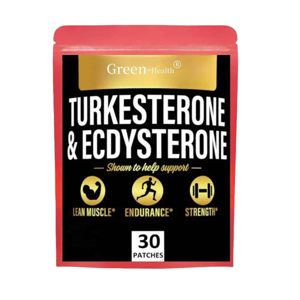 Turkesterone with Ecdysterone Transdermal Patches for Men- 30 Patches One Month Supply