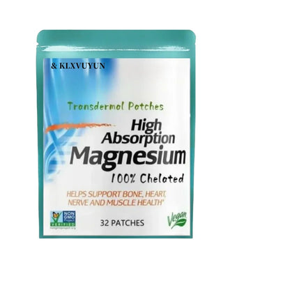 High Absorption Magnesium Transdermal Patches, 32 Patches For 1 Month Supply