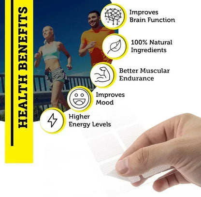 30 Patches Energy Transdermal Patches Supports Energy with B5 and B3 All Natural Vitamins & Mineral Patch