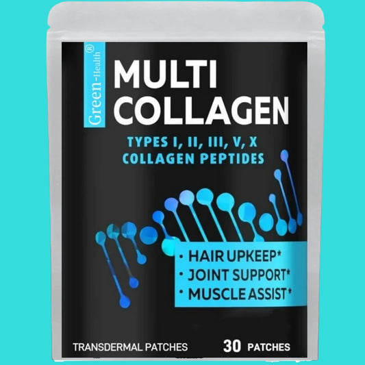 30 Patches Multi Collagen Transdermal Patches Support Skin, Hair, Nail, Joint and Bone Health