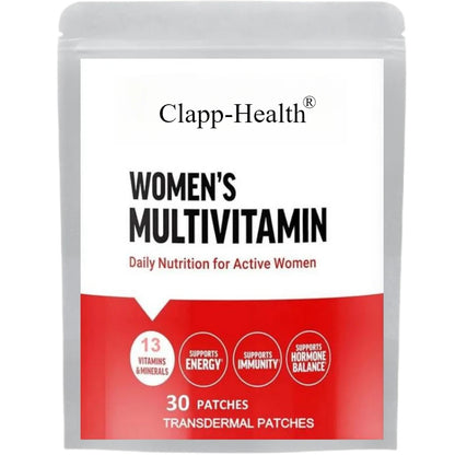 30 Patches Womens Multivitamin Transdermal Patches For Women To Support Hormone Balance, Energy, Immunity, Gut