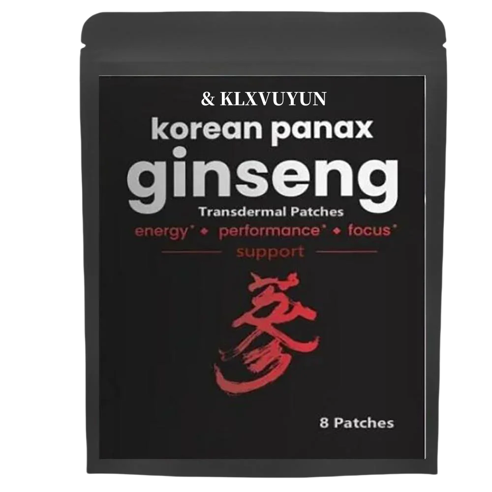 Korean Red Panax Ginseng 5000mcg 8 Transdermal Patches Strength Root ct Powder Supplement With High Ginsenosides