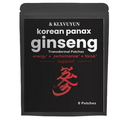 Korean Red Panax Ginseng 5000mcg 8 Transdermal Patches Strength Root ct Powder Supplement With High Ginsenosides