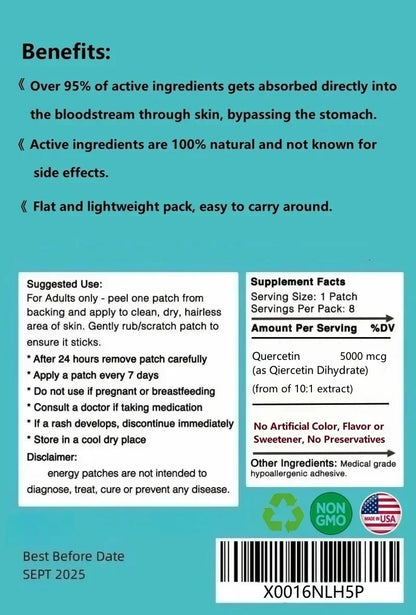 High Absorption Magnesium Transdermal Patches, 32 Patches For 1 Month Supply