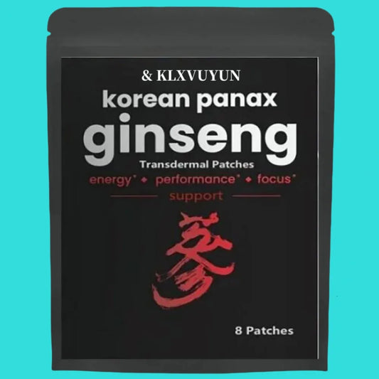 Korean Red Panax Ginseng 5000mcg 8 Transdermal Patches Strength Root ct Powder Supplement With High Ginsenosides