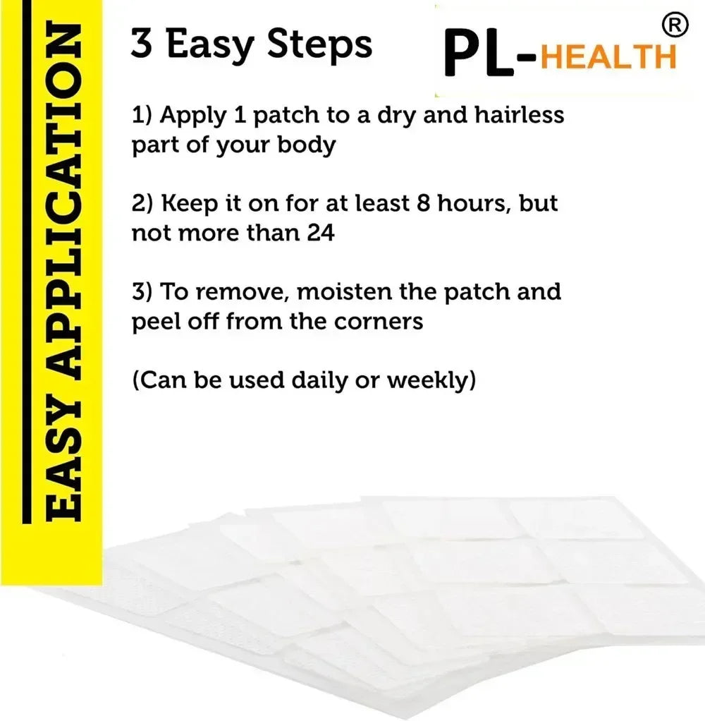 Recovery Transdermal Patches Supports Morning After with Vitamin B1, DHM, Glutathione 30 Patches One Month Supply