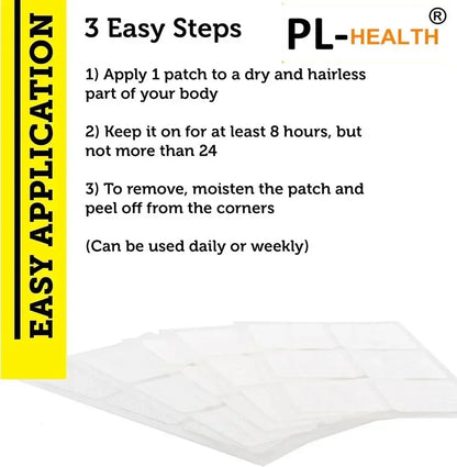 Recovery Transdermal Patches Supports Morning After with Vitamin B1, DHM, Glutathione 30 Patches One Month Supply