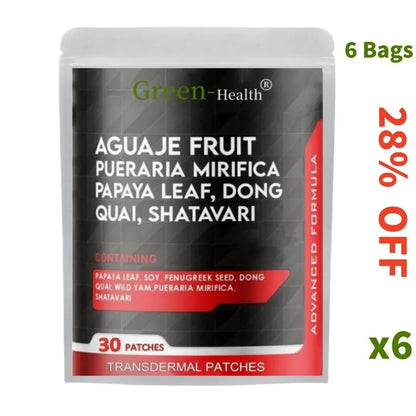 Aguaje Transdermal Patches with Pueraria Mirifica - 30 Patches One Month Supply