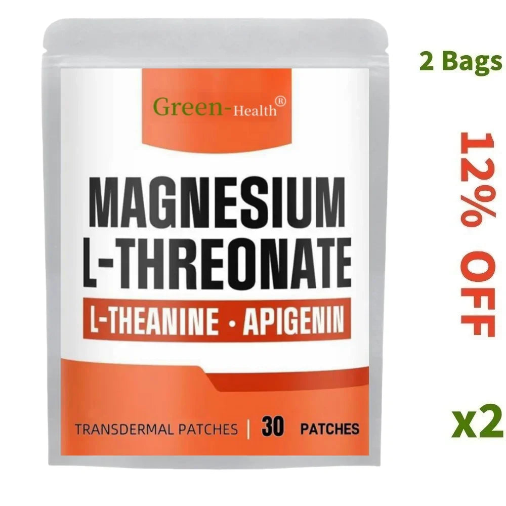 Magnesium L-threonate Transdermal Patches - 30 Patches One Month Supply