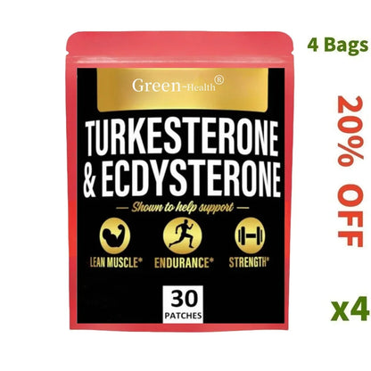 Turkesterone with Ecdysterone Transdermal Patches for Men- 30 Patches One Month Supply