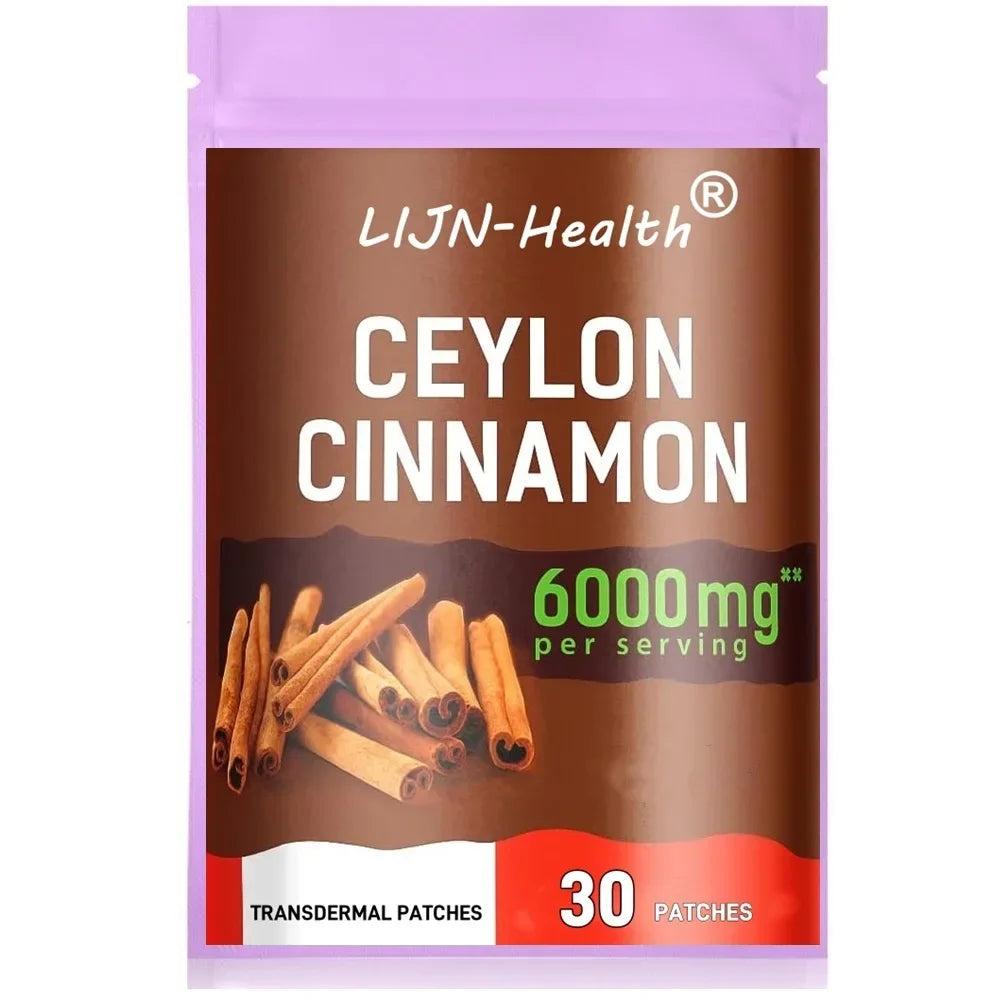 30 Patches Ceylon Cinnamon Transdermal Patches Joints, Antioxidant Support