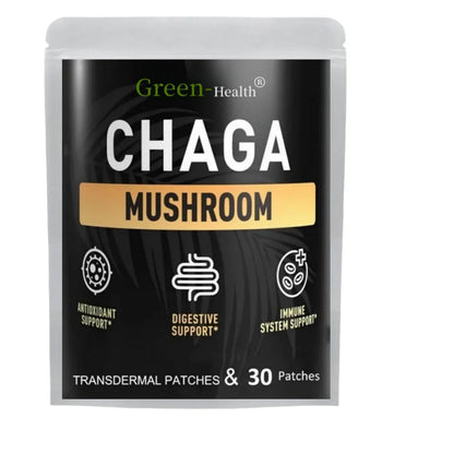 Chaga Mushroom Transdermal Patches for Digestion, Energy, & Immune Support-30 Patches One Month Supply