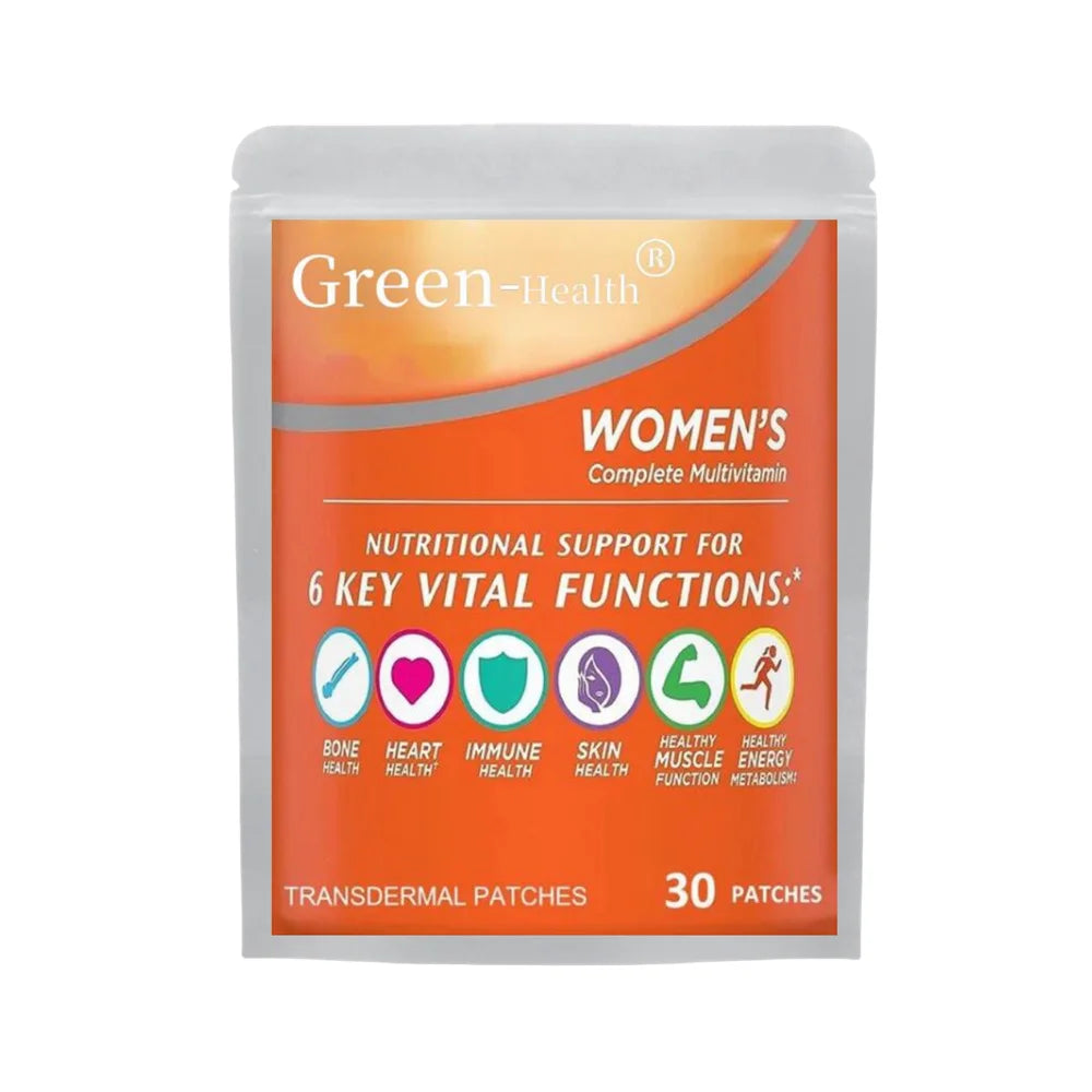 30 Patches Womens Multivitamin Transdermal Patches With Vitamin A, B , C, D, And E, Calcium And Magnesium, Immune Support