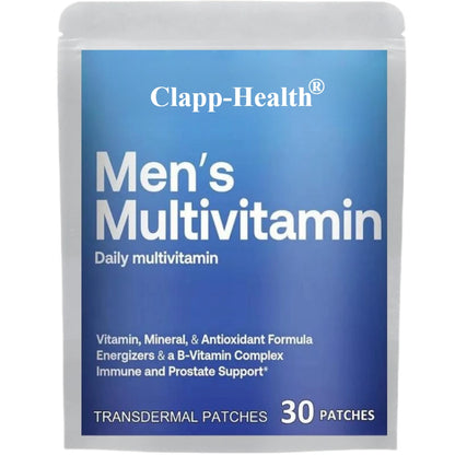 Mens Multivitamin Transdermal Patches Energy, Focus & Performance - 30 Patches One Month Supply