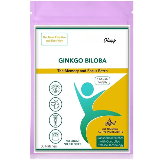 Ginkgo Biloba Patch Gingko Transdermal Patches - 30 Patches One Month Supply