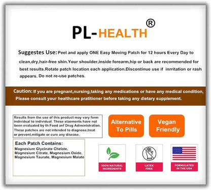 30 Patches Magnesium 5 in 1 Complex Transdermal Patches Stress, Muscle & Heart Support