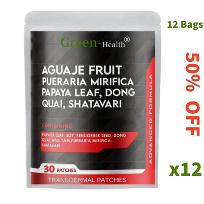 Aguaje Transdermal Patches with Pueraria Mirifica - 30 Patches One Month Supply