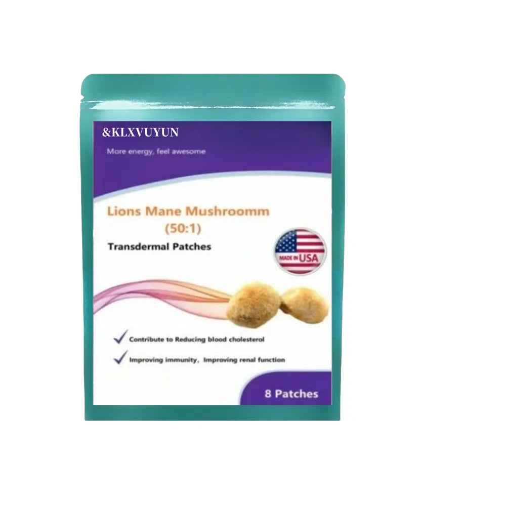 Lions Mane Mushroomm / Hericium Erinaceus 50:1 - Transdermal Patches Made In Usa, 2 Months Supply