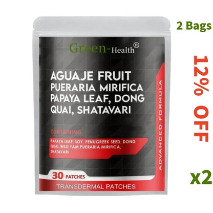 Aguaje Transdermal Patches with Pueraria Mirifica - 30 Patches One Month Supply